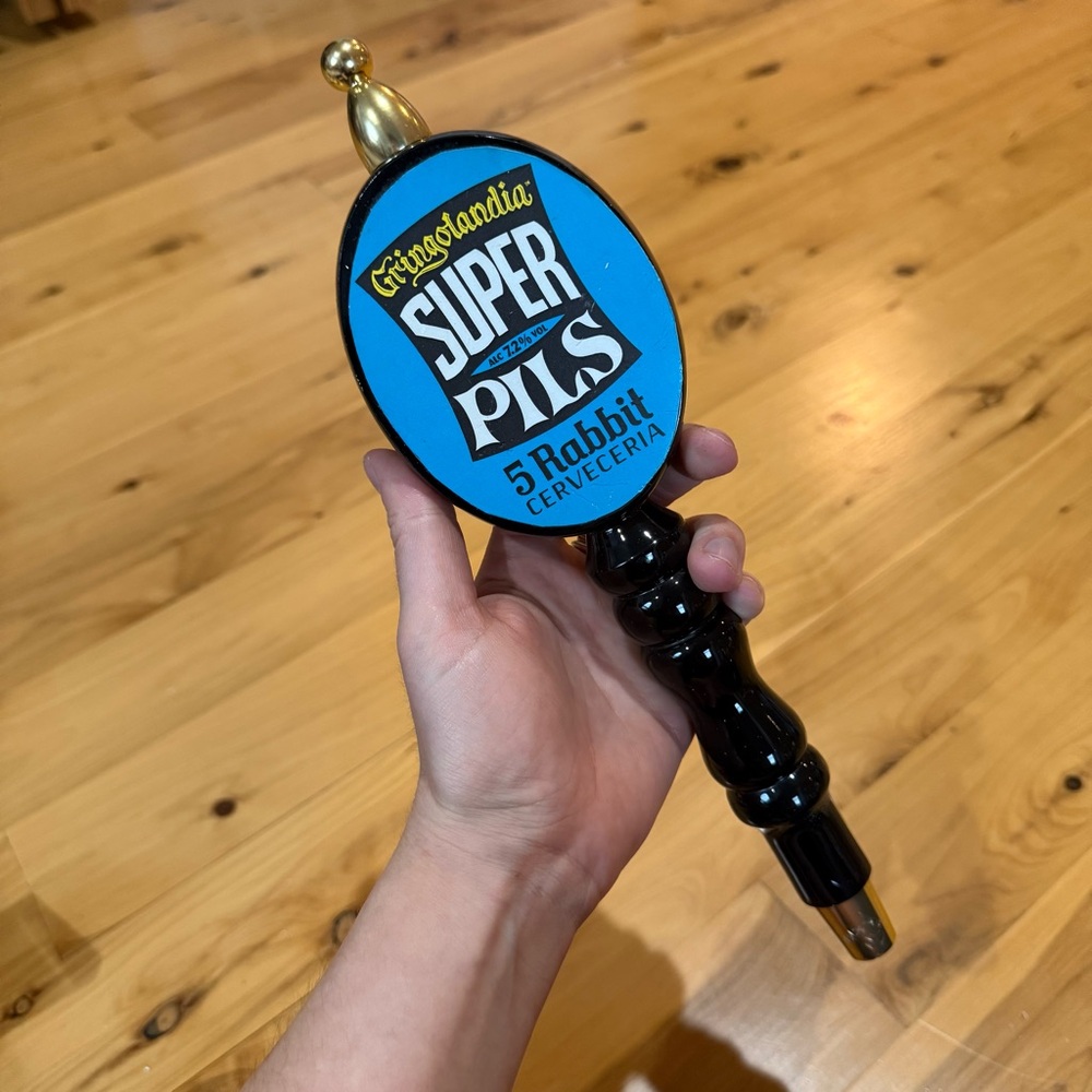 5 Rabbit Cerveceria Gringolandia Super Pils Tap Handle Breweriana Collectible